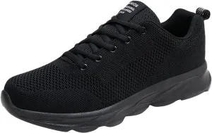 Women's Walking Sock Shoes Elastic Knit Lightweight Mens Dress Shoes Workout Black Casual Shoes Waterproof Sneakers Slip On Tennis Shoe Cross Trainer Shoe