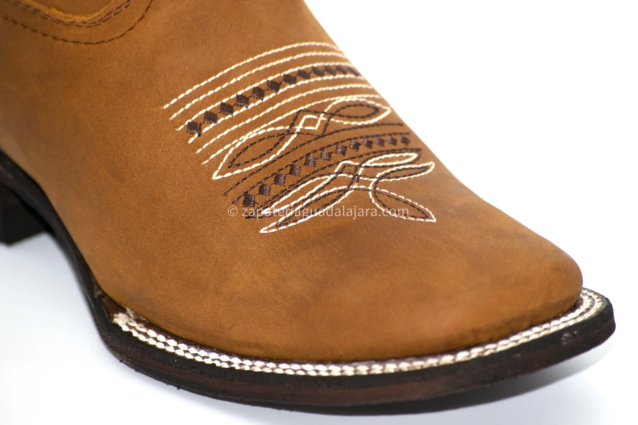 WOMEN'S WIDE SQUARE TOE GRASSO HONEY LEATHER BOOT -Q322N6251