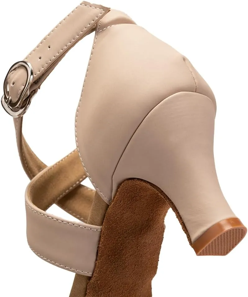 YKXLM Ballroom Dance Shoes Women Latin Salsa Practice Performance Dancing Shoes