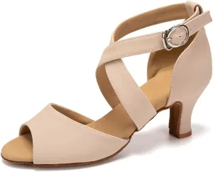 YKXLM Ballroom Dance Shoes Women Latin Salsa Practice Performance Dancing Shoes