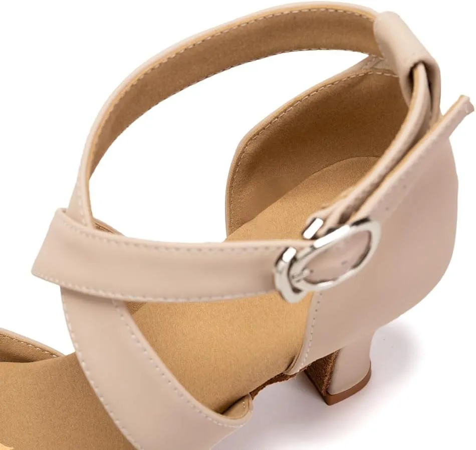 YKXLM Ballroom Dance Shoes Women Latin Salsa Practice Performance Dancing Shoes