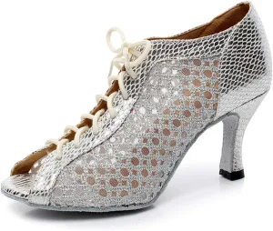 YKXLM Women's Latin Dance Shoes, Ballroom Performance Wedding Party Dance Shoes,Model QJW2002